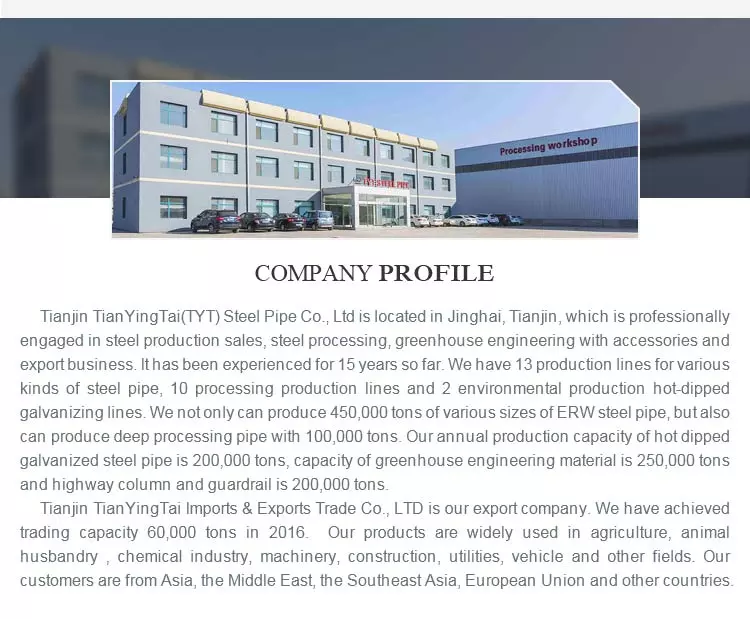 Galvanized hollow section square and rectangular carbon steel structural pipe